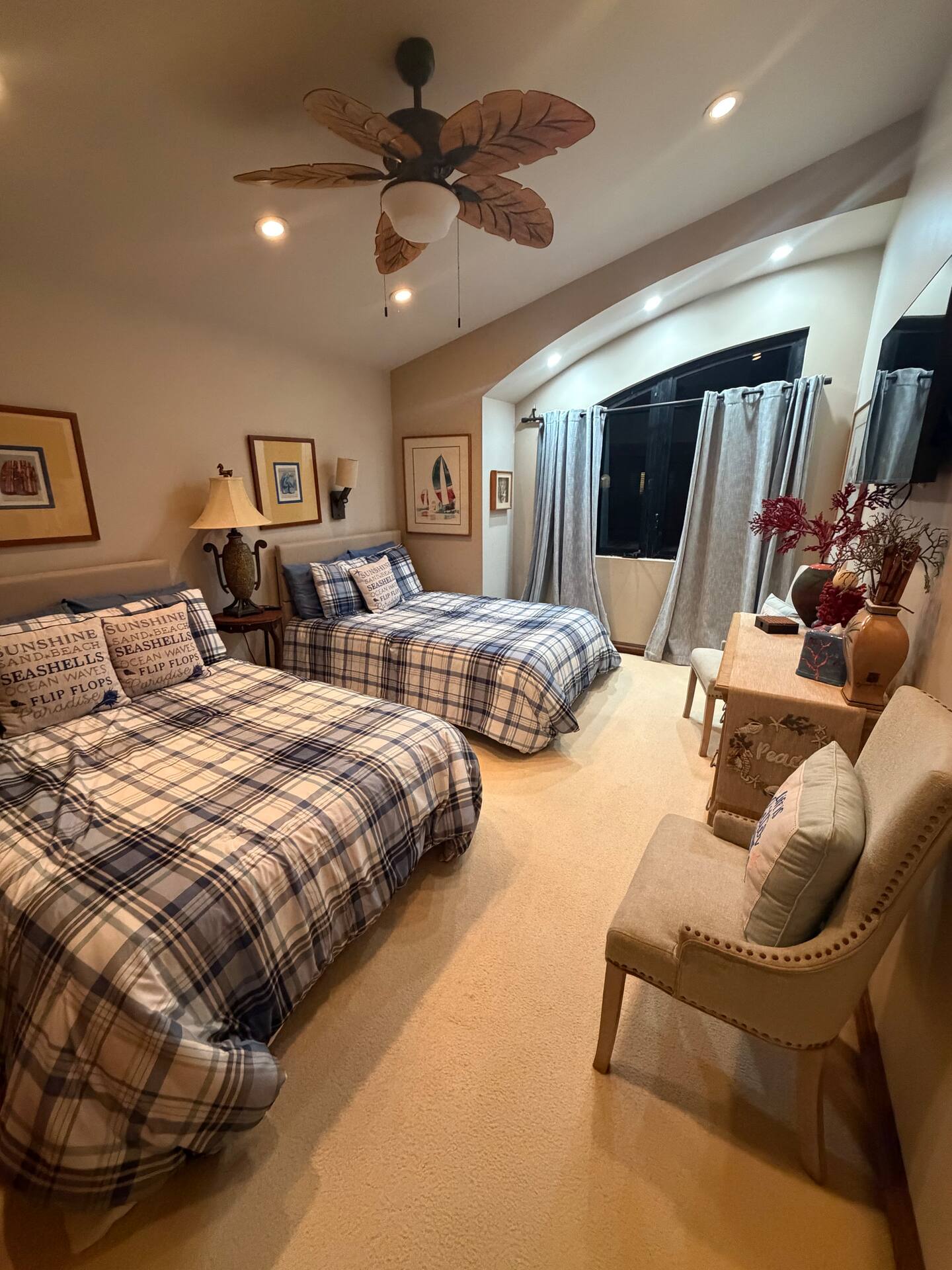 Bedroom two with two beds