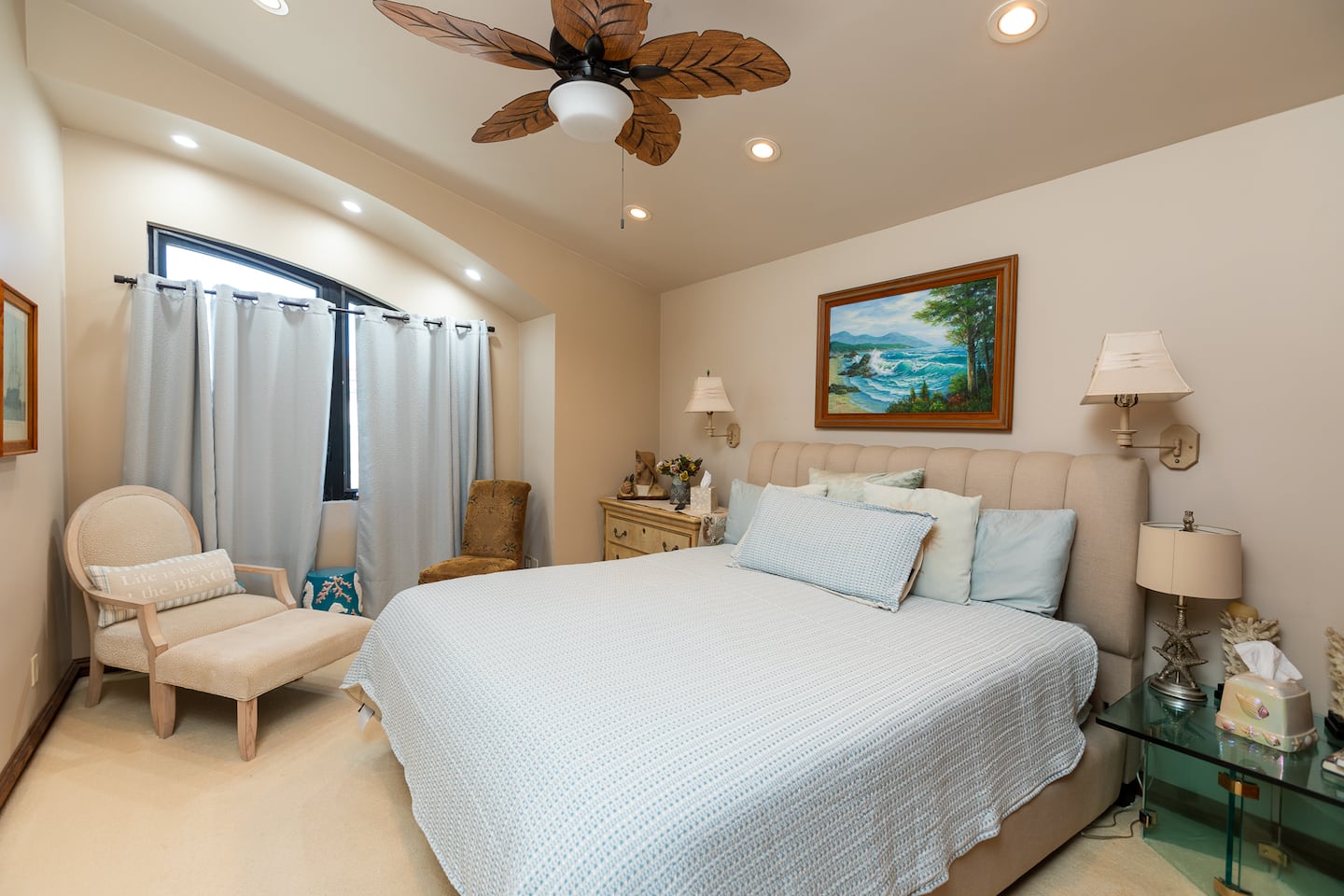 Bedroom one with king bed