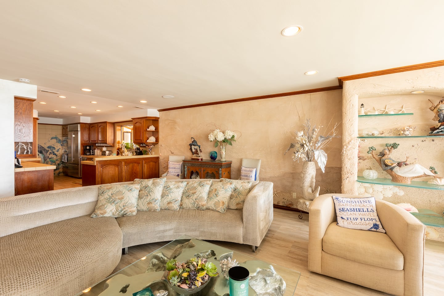 Living room facing the ocean